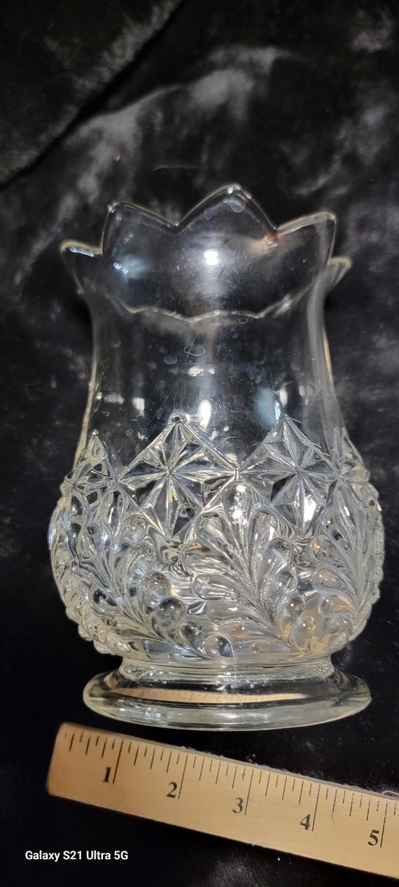 Beaver Falls Glass Company Block and Palm Spooner