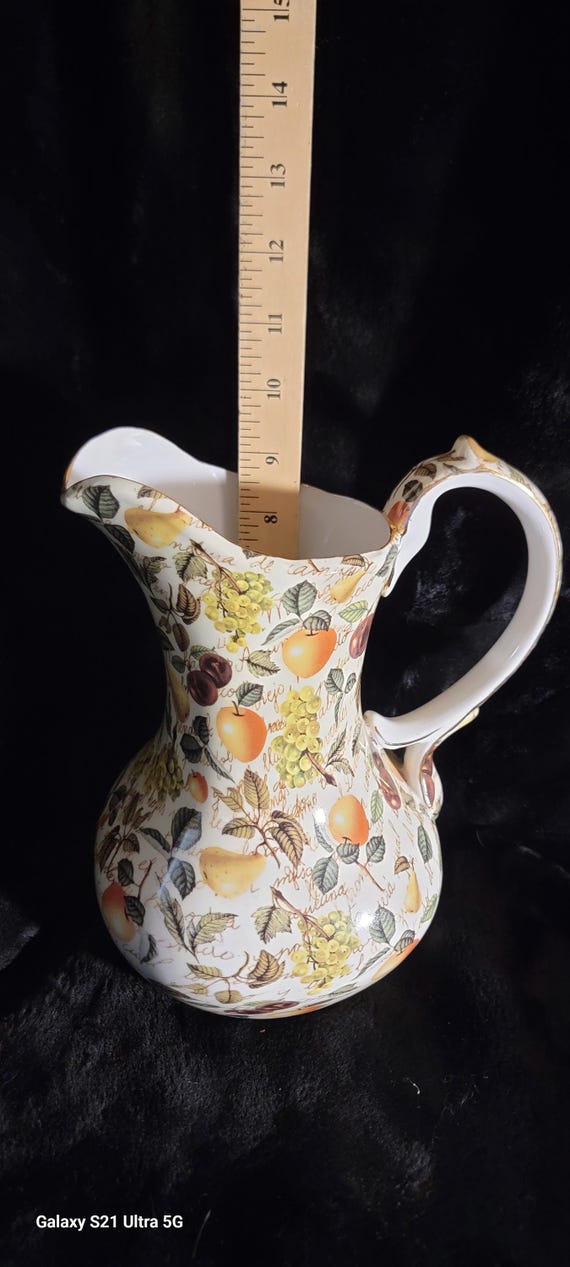 Eden Fruit Chintz Pitcher: Formalities Collection, Baum Brothers