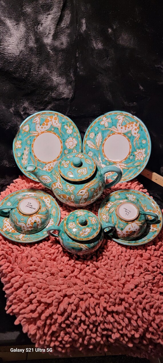 Vintage Italian Tea set Nika Salerno Deruta