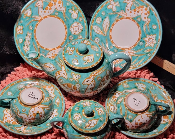 Vintage Italian Tea set Nika Salerno Deruta