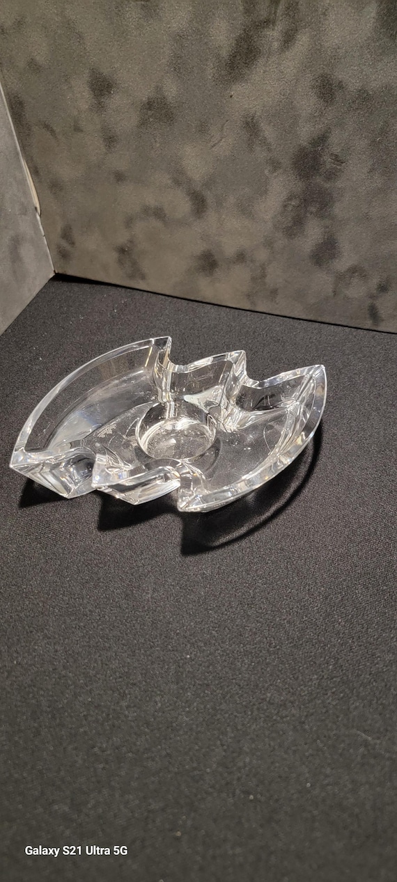 Vintage Rosenthal Crystal Candle Holder German Lead Crystal, Modernist Design