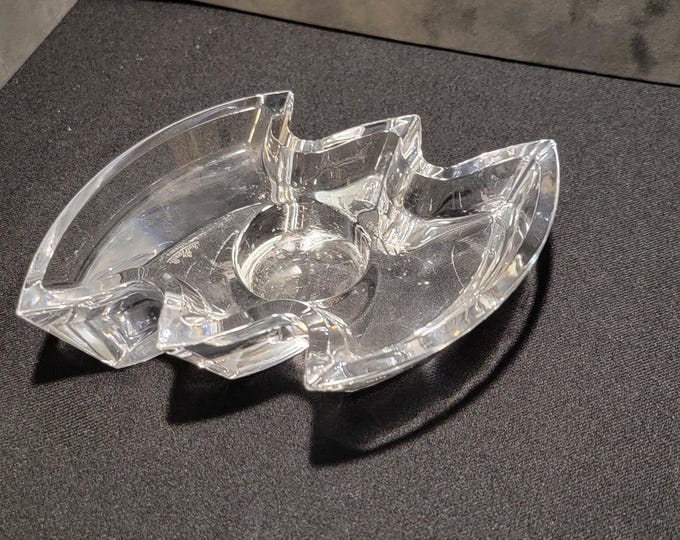 Vintage Rosenthal Crystal Candle Holder German Lead Crystal, Modernist Design
