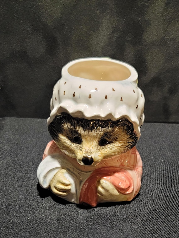 Enesco Mrs. Tiggy Wingle Beatrix Potter Ceramic Hedgehog - Cottagecore Decor