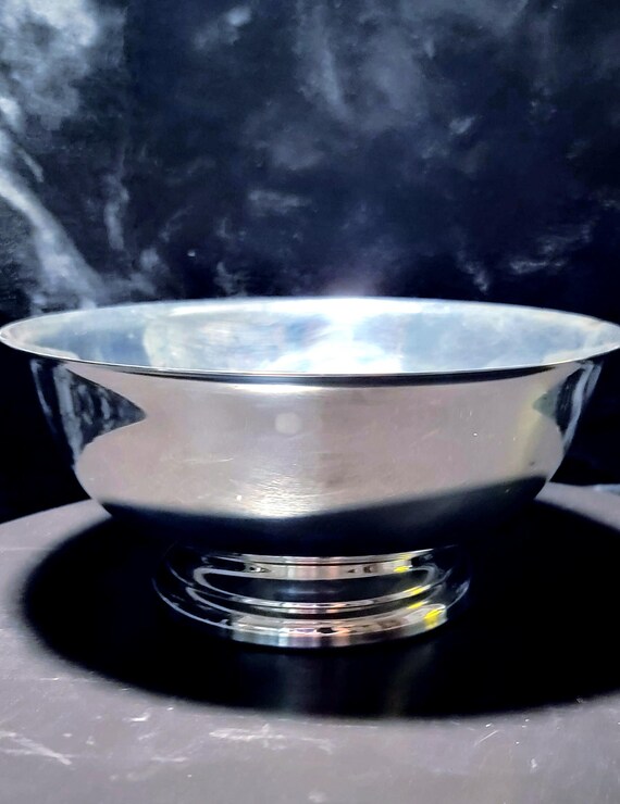 Vintage Sheridan Paul Revere Style Silverplate Bowl – Taunton Silversmiths – Lion Mark – Mid Century Elegance