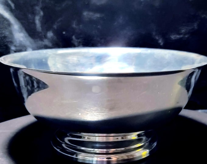 Vintage Sheridan Paul Revere Style Silverplate Bowl – Taunton Silversmiths – Lion Mark – Mid Century Elegance