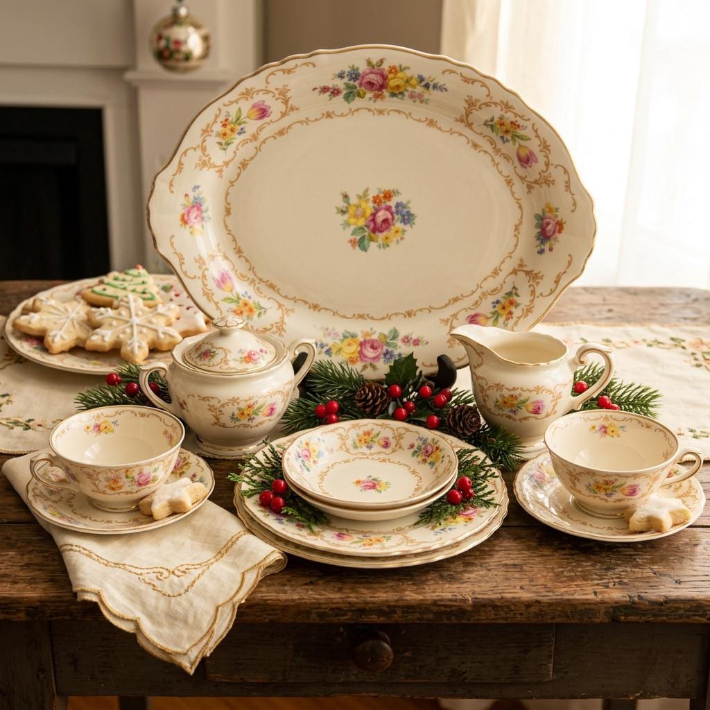アンティーク　ディナーセット　6客 1940 Dinnerware Set - Etsy