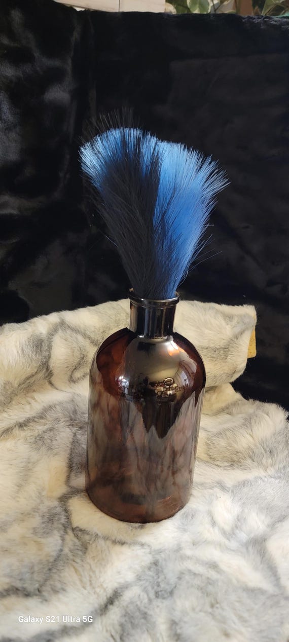 Brown Bottle Vase: Amber Glass Decor