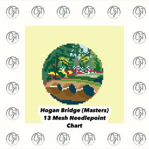 Gráfico de ponto de agulha redondo Masters Hogan Bridge 13 Mesh | Download digital instantâneo