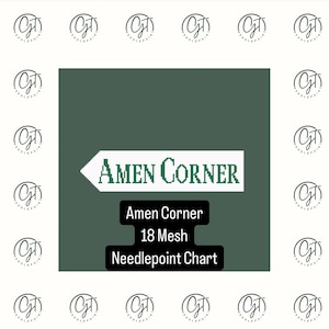 Gráfico de bordado Amen Corner, malha 18 | Download digital instantâneo