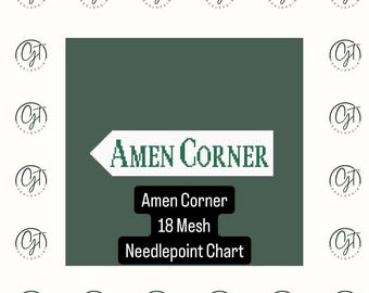Patrón de punto de cruz Amen Corner, 18 puntos / Descarga digital instantánea