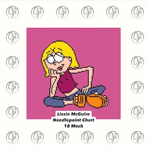 Lizzie McGuire Needlepoint Chart 18 Mesh | Instant Digital Download