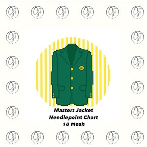 Masters Jacket Needlepoint Chart 18 Mesh | Download digital instantâneo