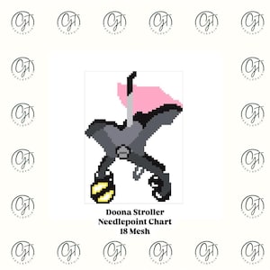 Doona Stroller Needlepoint Chart 18 Mesh | Instant Digital Download