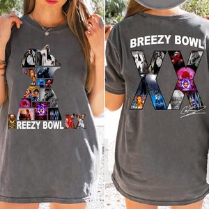 Chris Brown Tour Breezy Bowl XX V2 Vintage Comfort Farben Hemd, Konzert Retro 2025 Hemd, Chris Brown Grafik-T-Shirt, Musiktour Y2k T-Shirt