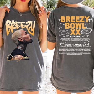 Vintage Comfort Colors Shirt, Chris Brown Tour Breezy Bowl XX V2, Konzert Retro 2025 Shirt, Chris Brown Grafik-T-Shirt, Musiktour Y2k T-Shirt