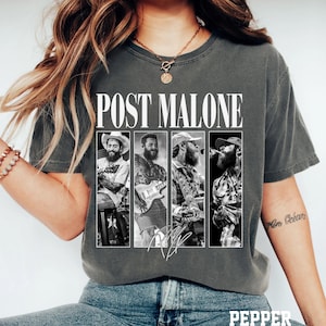 Comfortkleuren vintage shirt post Malone, shirt Malone rapmuziek, Posty 2025 Tour, shirt Posty Rapper, Malone Music The Album