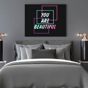 You Are Beautiful | Self Love Wall art | Printable Wall Art | Positive Affirmation Quote | Digital Download