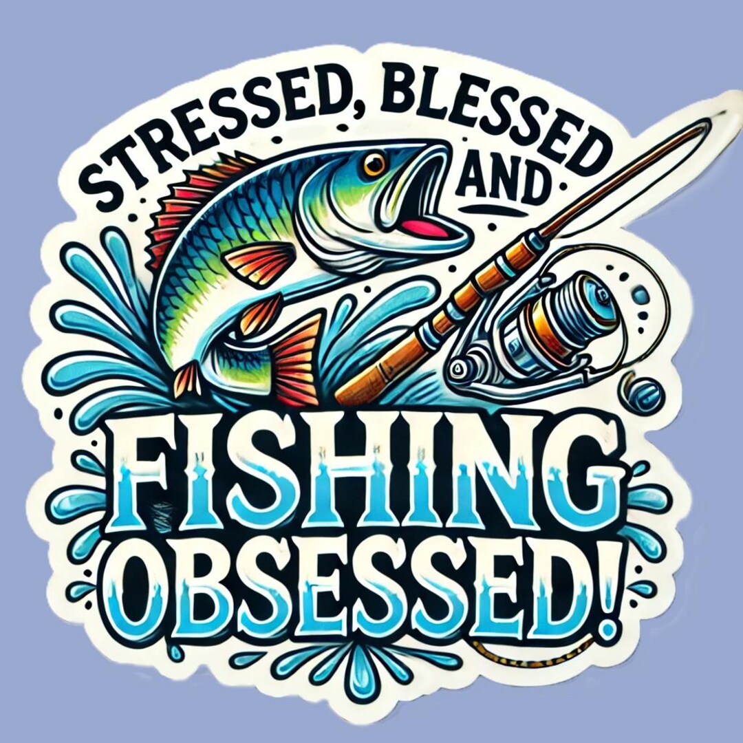 Fishing Sticker | Digital Download | SVG & PNG Format - Etsy