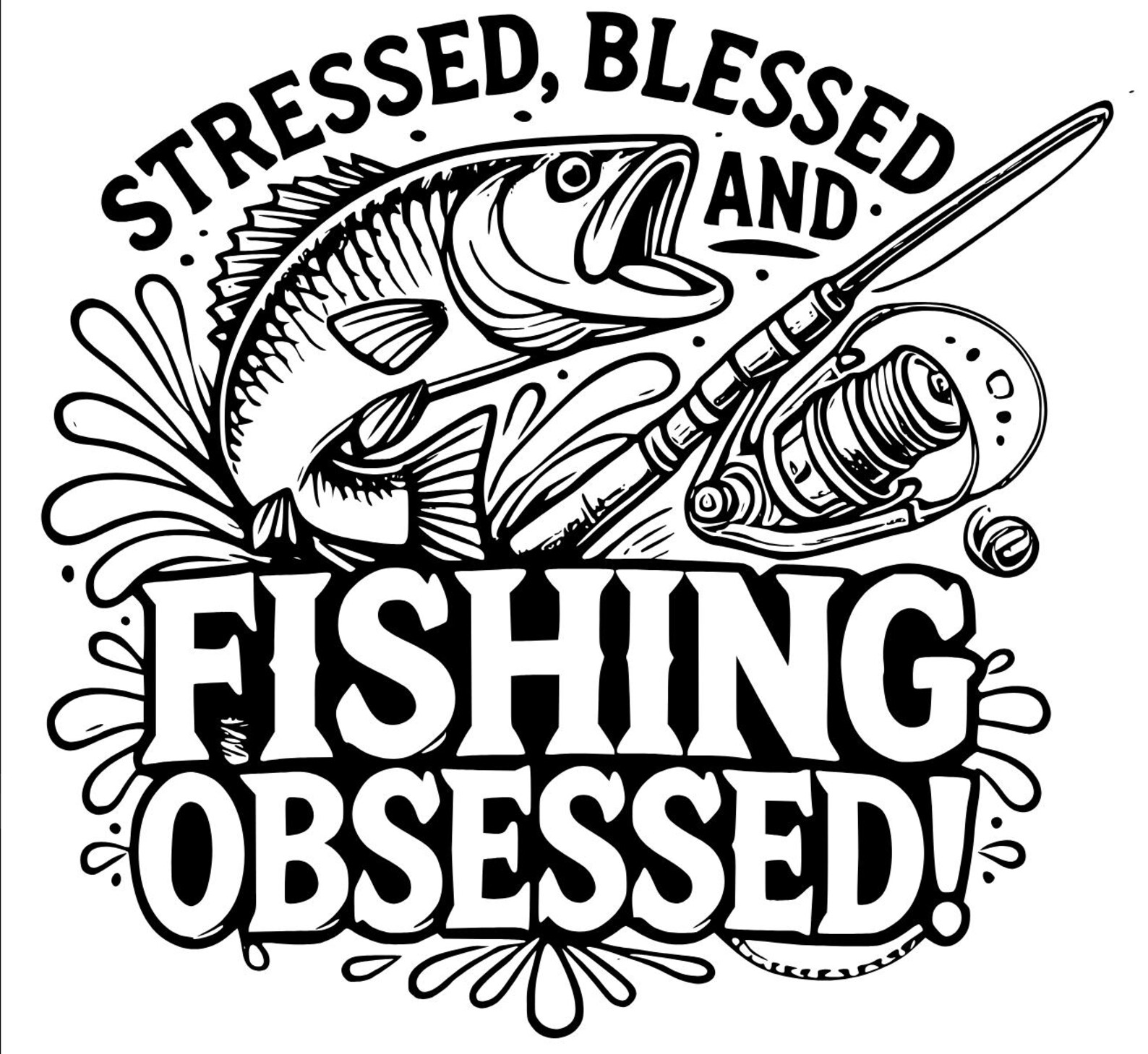Fishing Sticker | Digital Download | SVG & PNG Format - Etsy