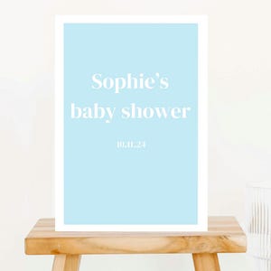 Baby shower sign
