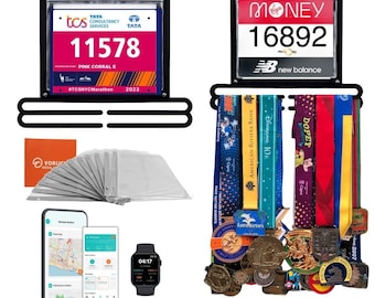 Race Number and Medal Hanger Display: Hand-Forged Metal – Holds 50+ Medals, 100+ Race Numbers - FAST Australia Delivery