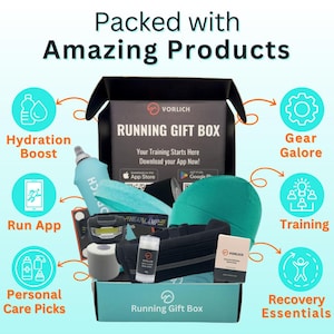 Caja de regalo para corredores: 13 artículos esenciales para correr (incluye cinturón, linterna frontal y app de entrenamiento) - Entrega rápida en EE. UU. imagen 9