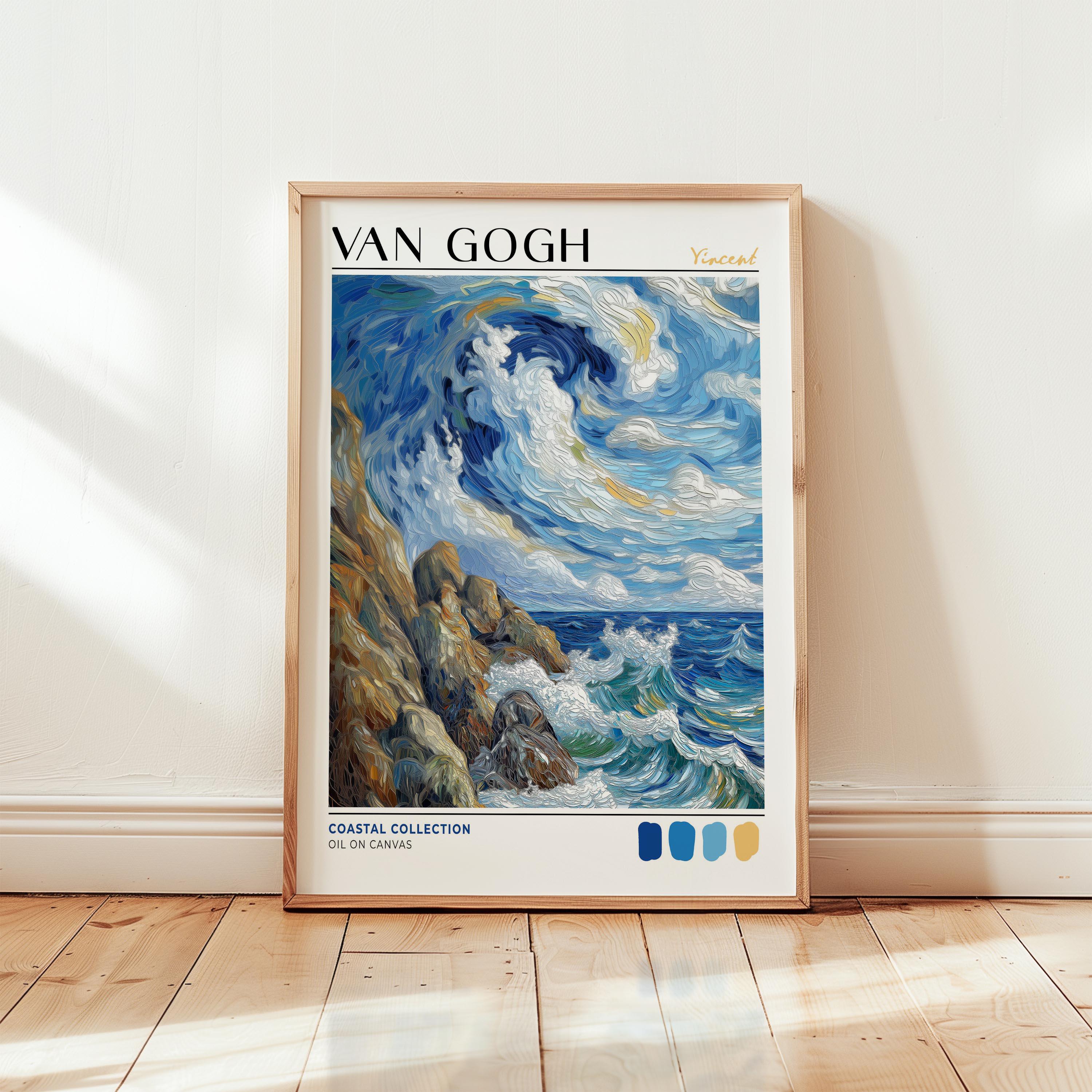 ゴッホ作 The Rocks キャンバスウォールアート 18x24インチ ゴッホの岩 ...