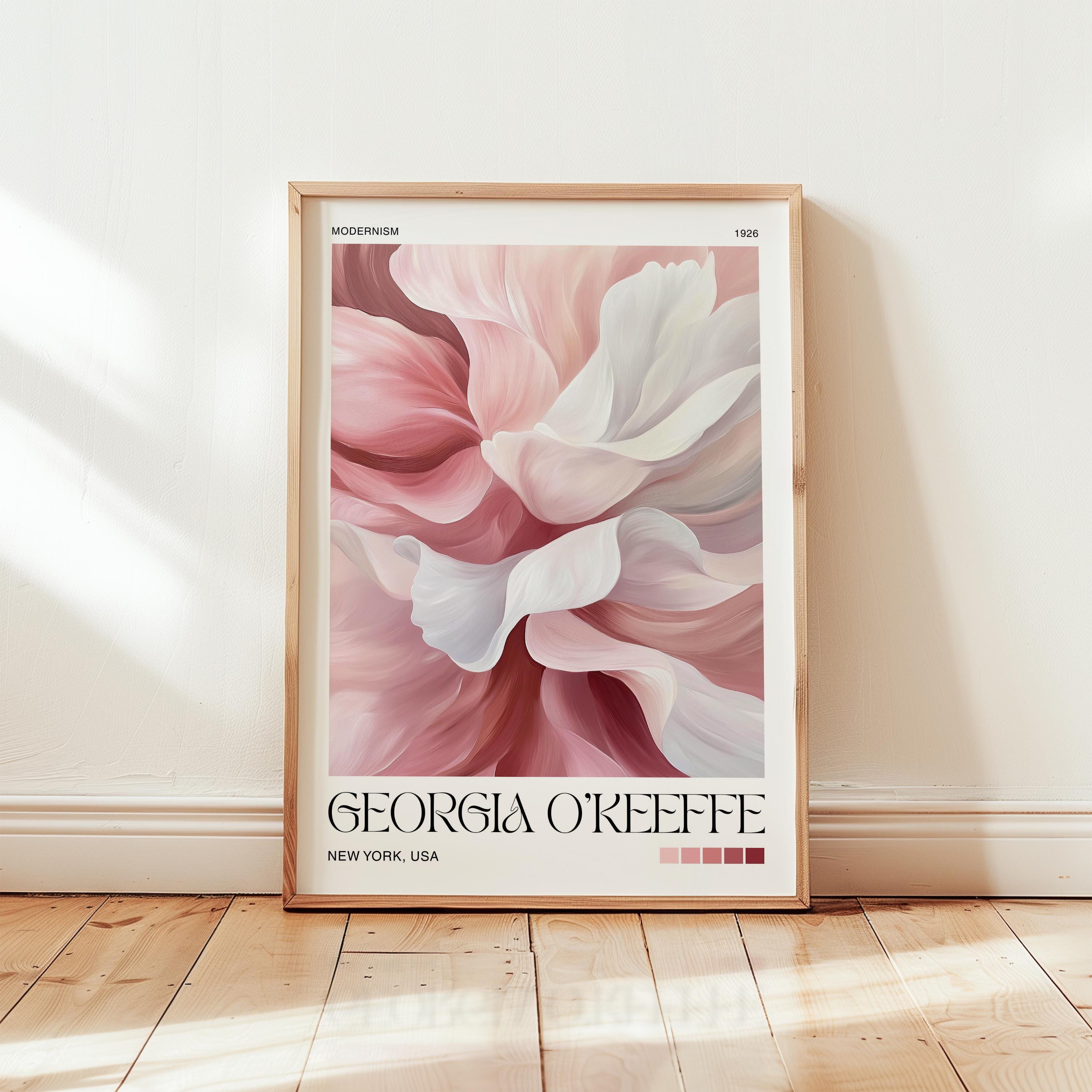 Poster Vintage In Metallo Con Georgia O'Keeffe, Targhetta 20x30 Cm, Cartello Decorativo Da Parete Per Bar E Cucina
