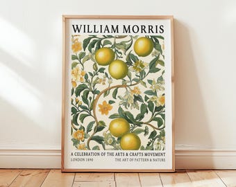 William Morris Lime Print: Vintage Kitchen Art Poster - Etsy