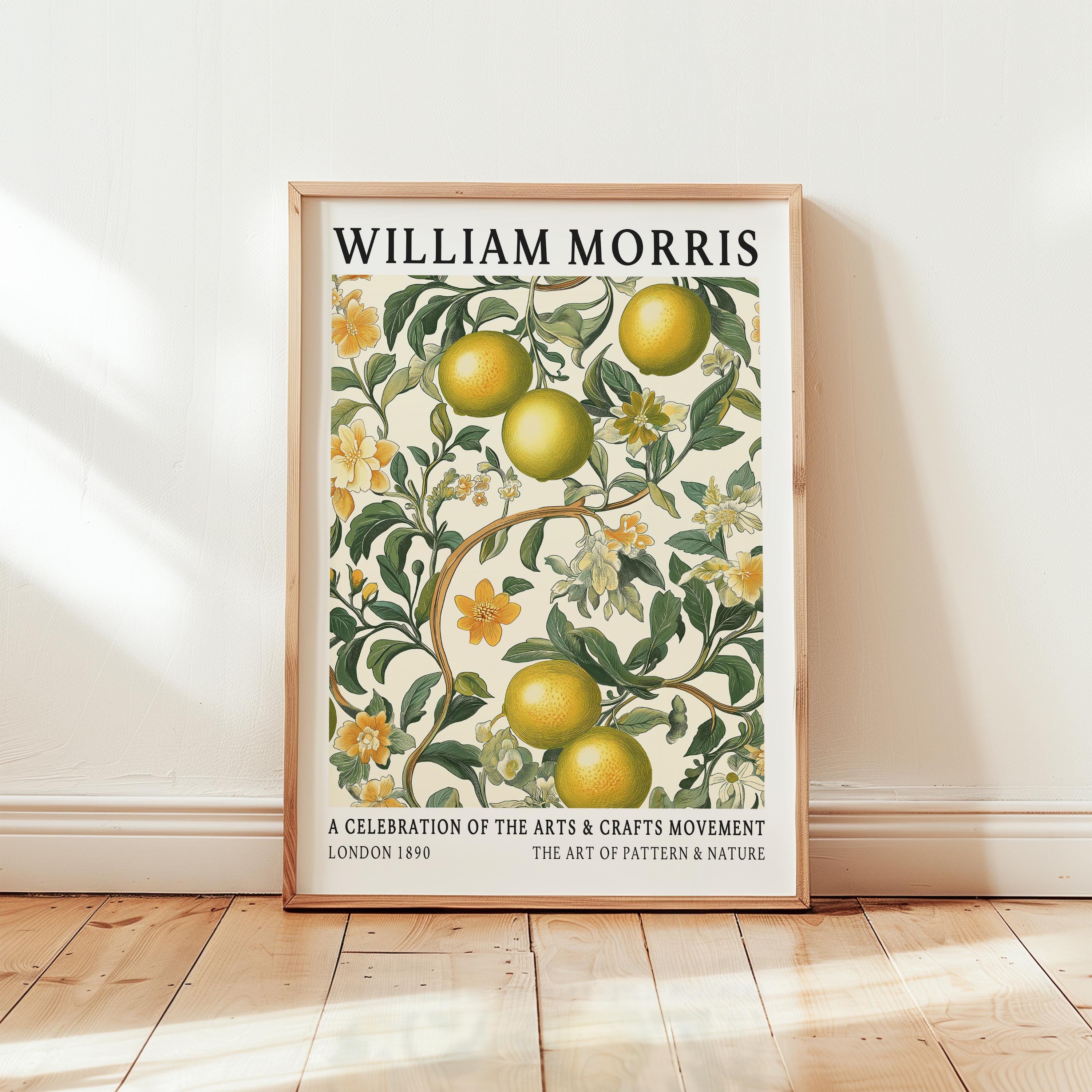 William Morris Lime Print: Vintage Kitchen Art Poster - Etsy