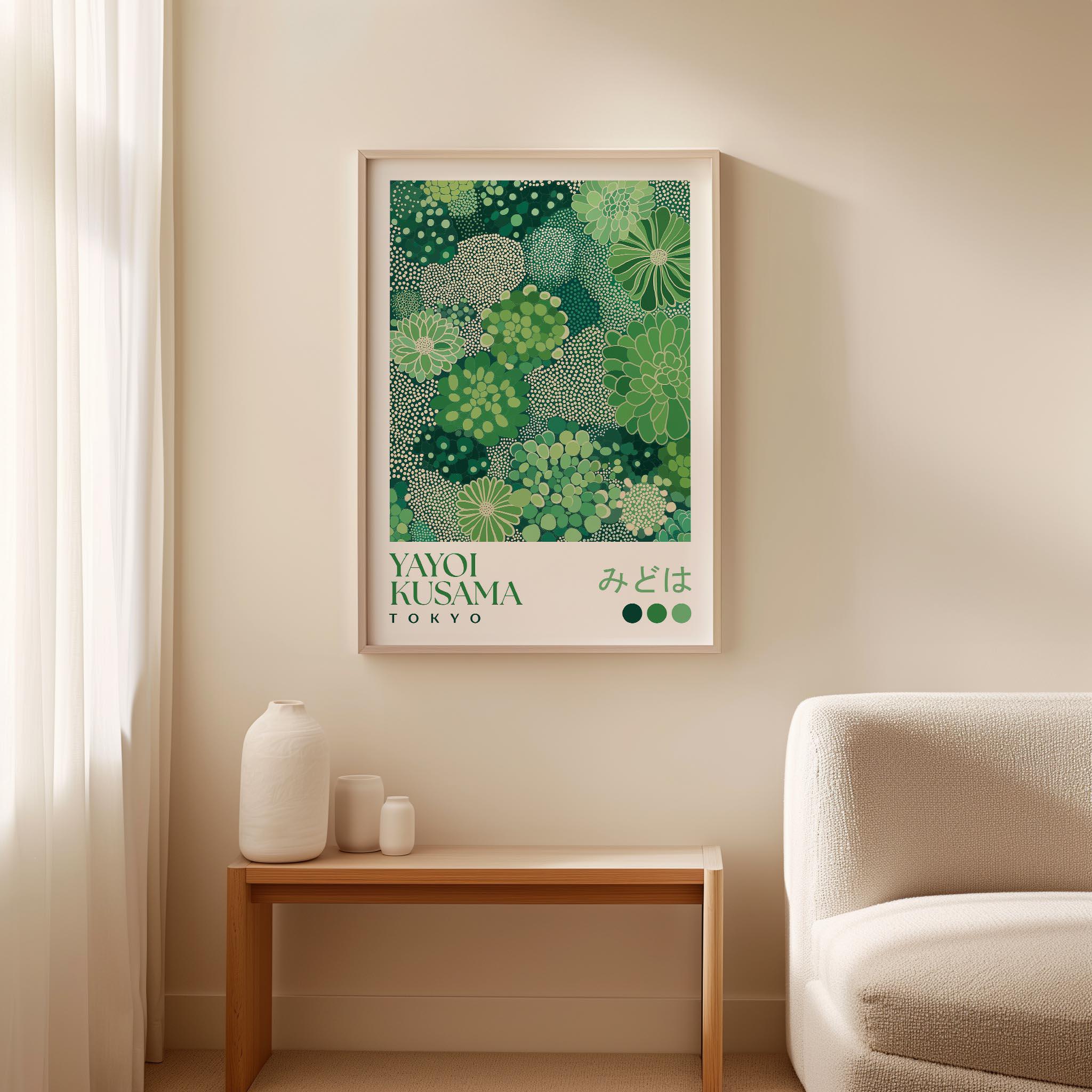 Poster Déco Yayoi Kusama 20x25 Cm - Art Japonais, Impression Qualité, Idéal Pour La Maison Ou Cadeau