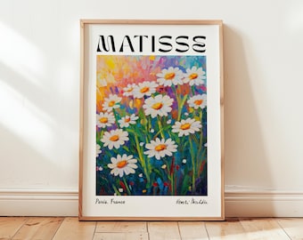 Henri Matisse Daisy Art Print: Modern Floral Wall Decor
