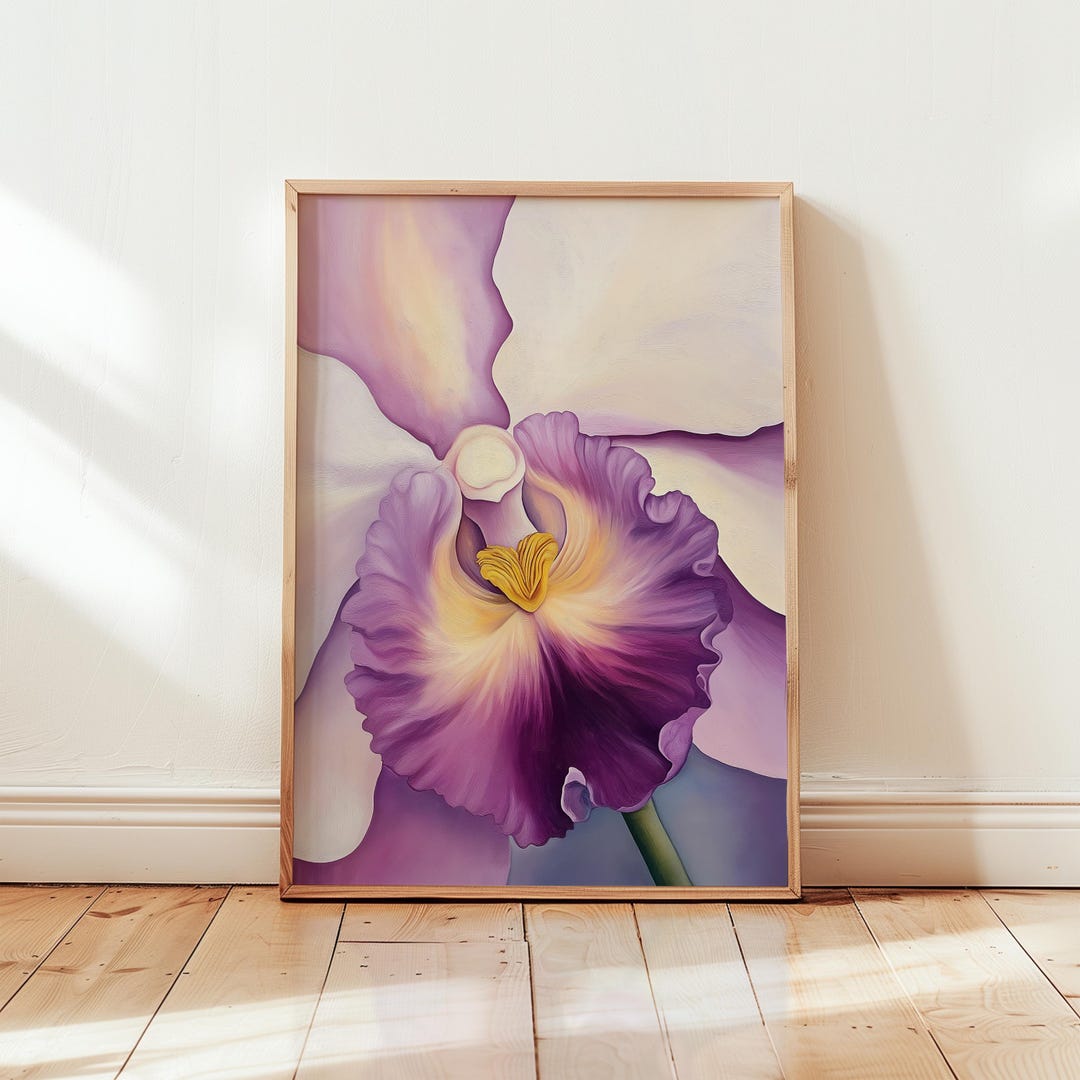 Georgia O'keeffe Orchid Art Print: Purple Floral Poster - Etsy Israel