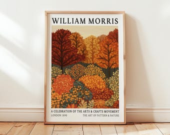 William Morris Autumn Trees Print: Vintage Botanical Art Poster