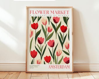 Amsterdam Flower Market Art Print: Tulip & Floral Wall Decor