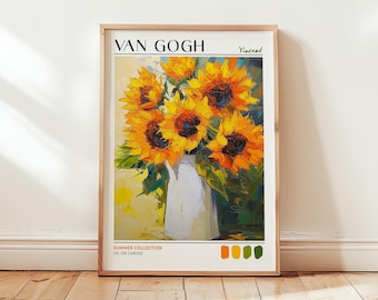 Van Gogh Sunflower Print: Museum-Grade Gloss Poster