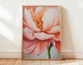 Georgia O'Keeffe Peony Print: Abstract Pink Flower Art, Modern Home Decor