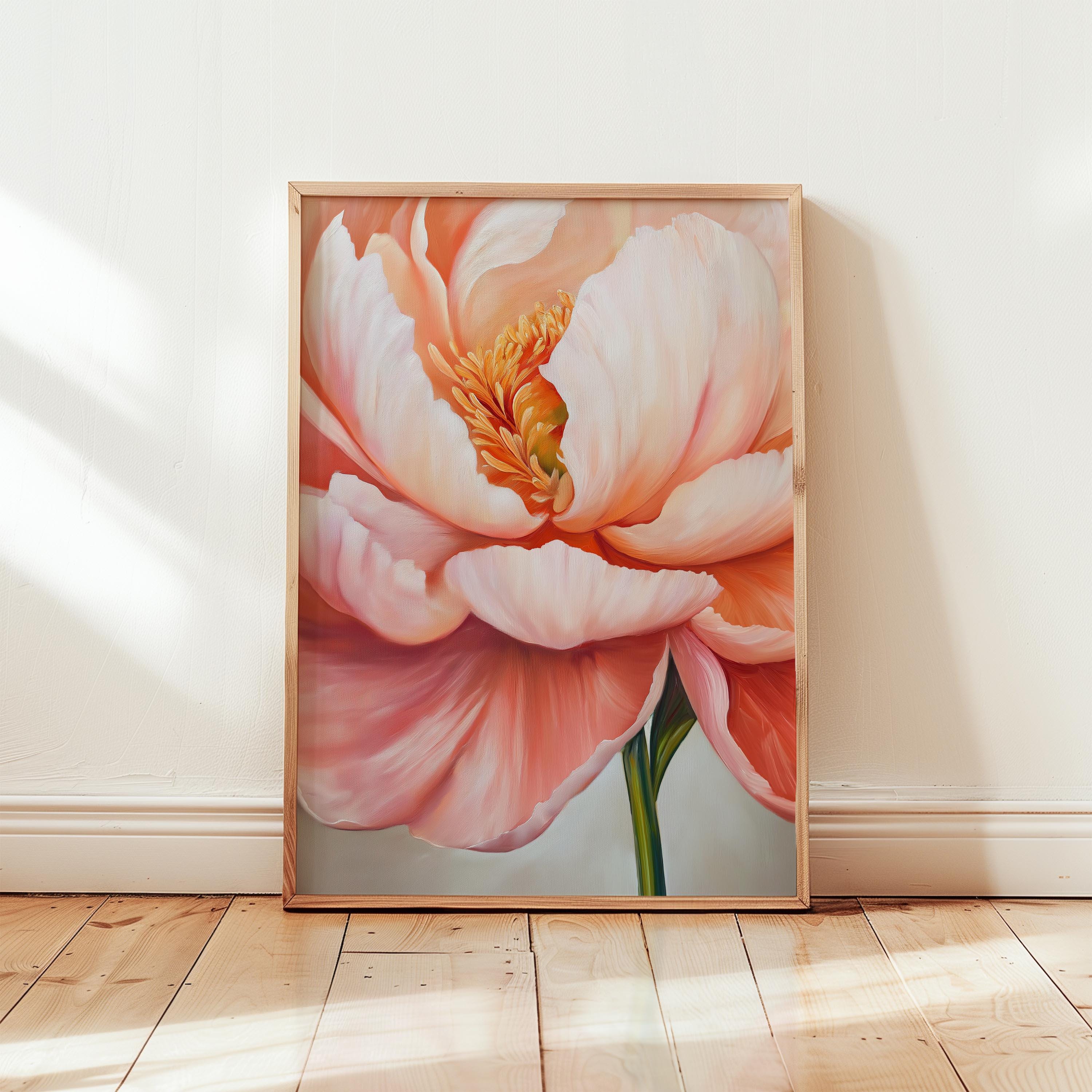 Georgia O'keeffe Peony Print: Abstract Pink Flower Art, Modern