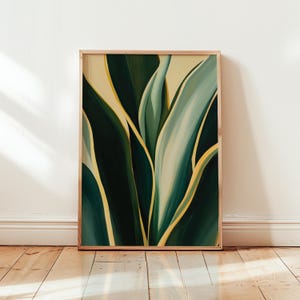 Georgia O'Keeffe Snake Plant Art Print: Modern Botanical Home Decor