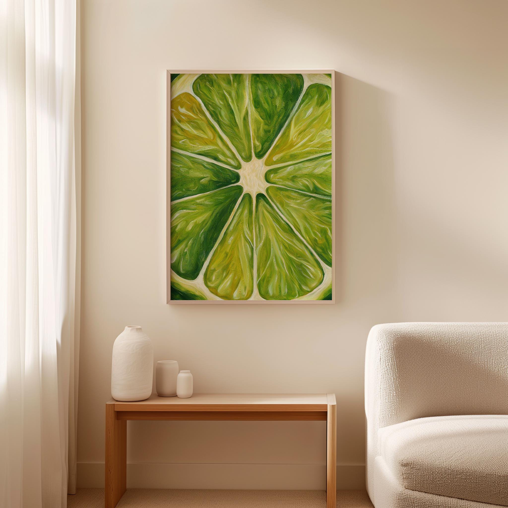 O'keeffe Inspired Lime Print: Modern Kitchen Wall Art - Etsy