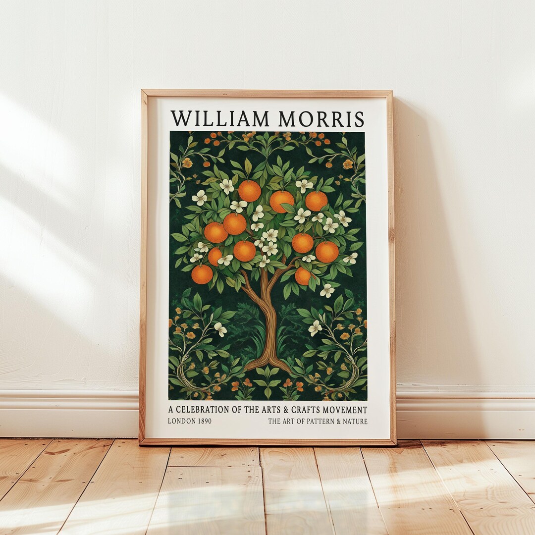 William Morris Orange Tree Wall Art - Citrus Fruit Poster - Vintage ...