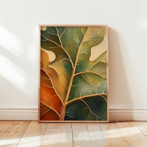 Georgia O'Keeffe Autumn Leaf Art Print: Botanical Wall Decor