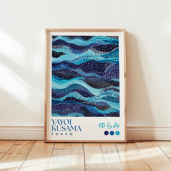 Yayoi Kusama Ocean Wave Art Print: Japanese Abstract Sea Poster - Etsy