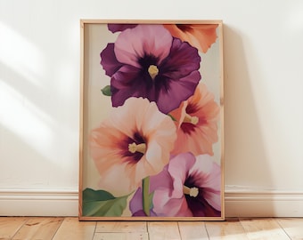 Georgia O'Keeffe Inspired Floral Print: Pastel Flower Poster