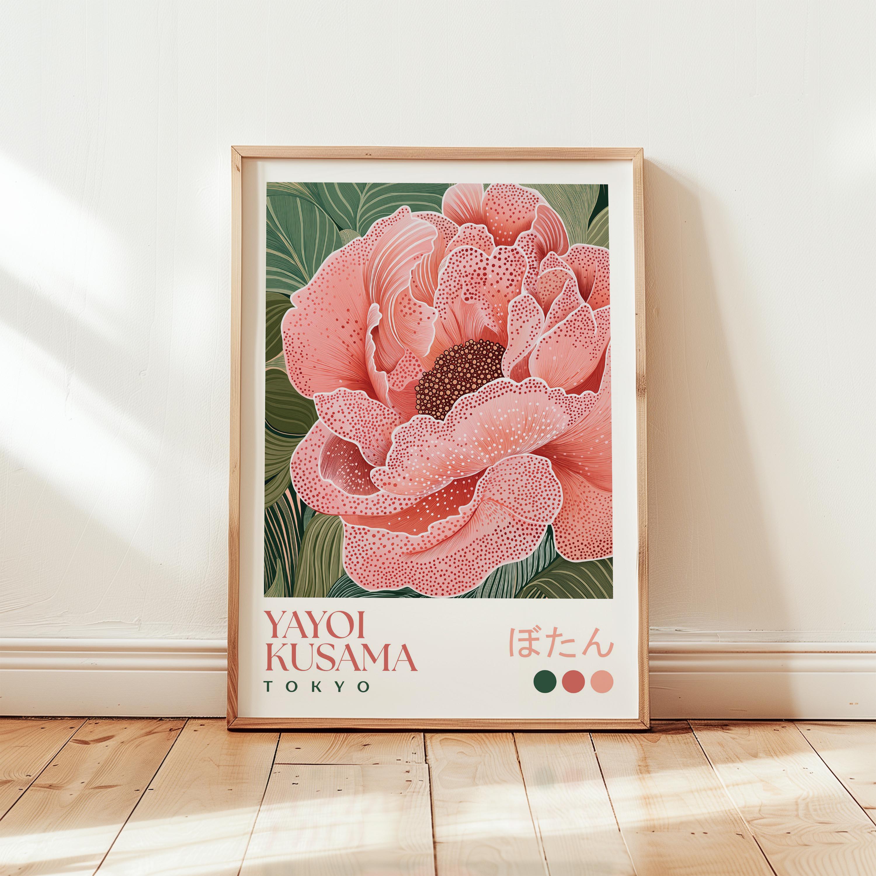 Yayoi Kusama Pink Peony Print: Japanese Floral Wall Art - Etsy