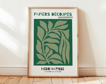 Henri Matisse Green Plant Poster: Abstract Cut Out Print