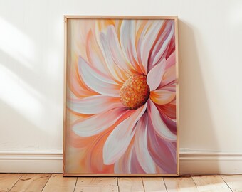 Georgia O'Keeffe Daisy Print: Rosa Blumen Wandkunst