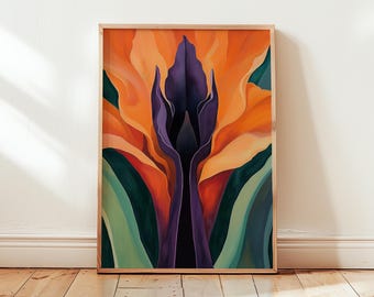 Georgia O'Keeffe Iris Print: Abstract Floral Art Poster