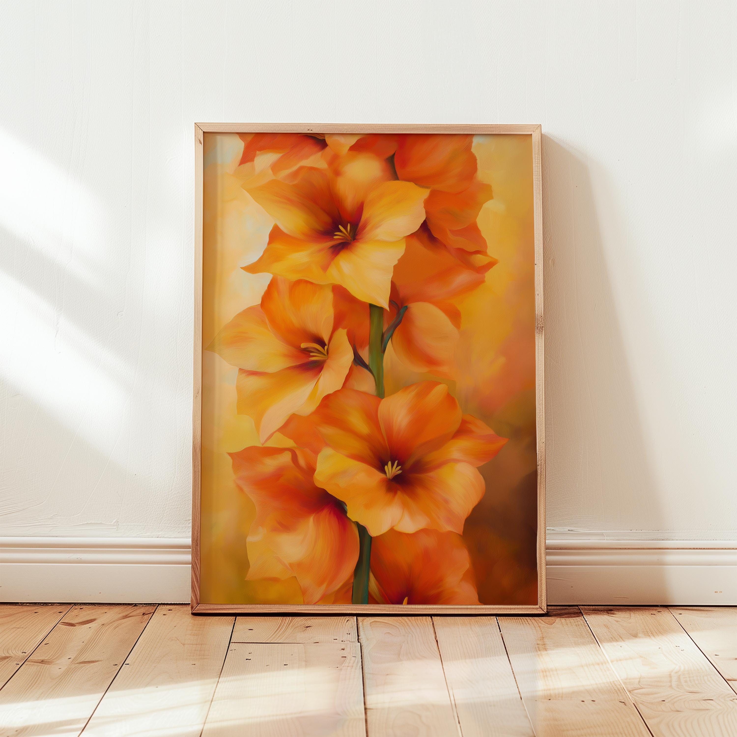 Georgia O'keeffe Orange Flower Art Print: Modern Floral Wall Decor