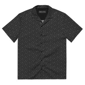 Traditional Japanese Pattern Button-Up Shirts - WA puttern Sayagata_full